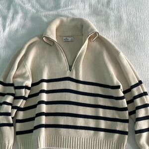 Hollister Stripped Quarter Zip